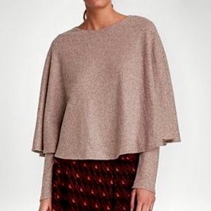 Zara Poncho Cape Style Sweater Size Medium